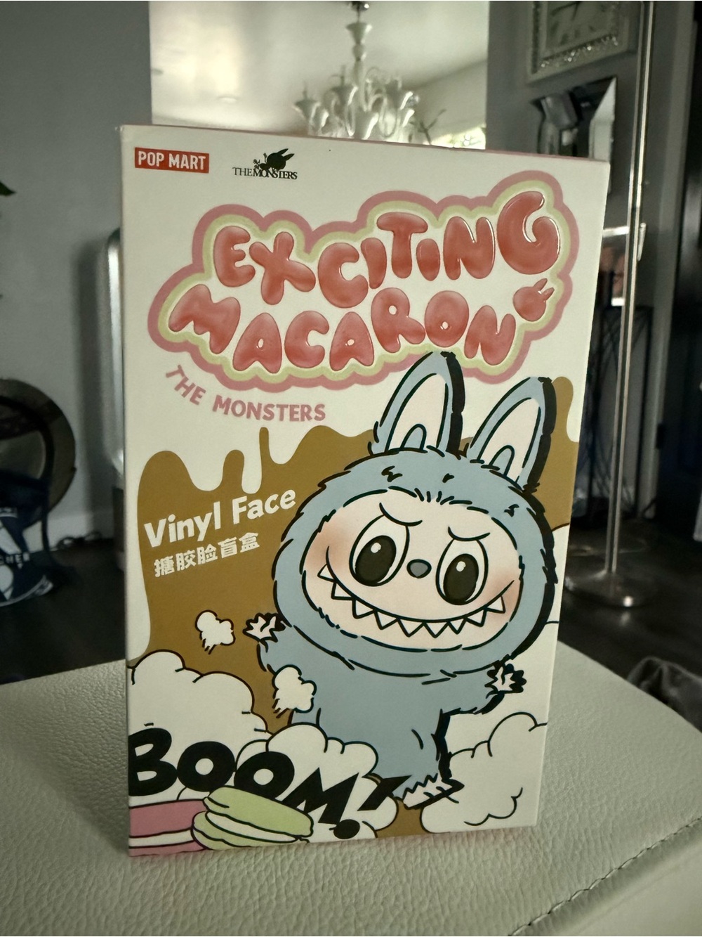 POP MART Exciting Macaron The Monsters Vinyl Face Collectible - sesame bean